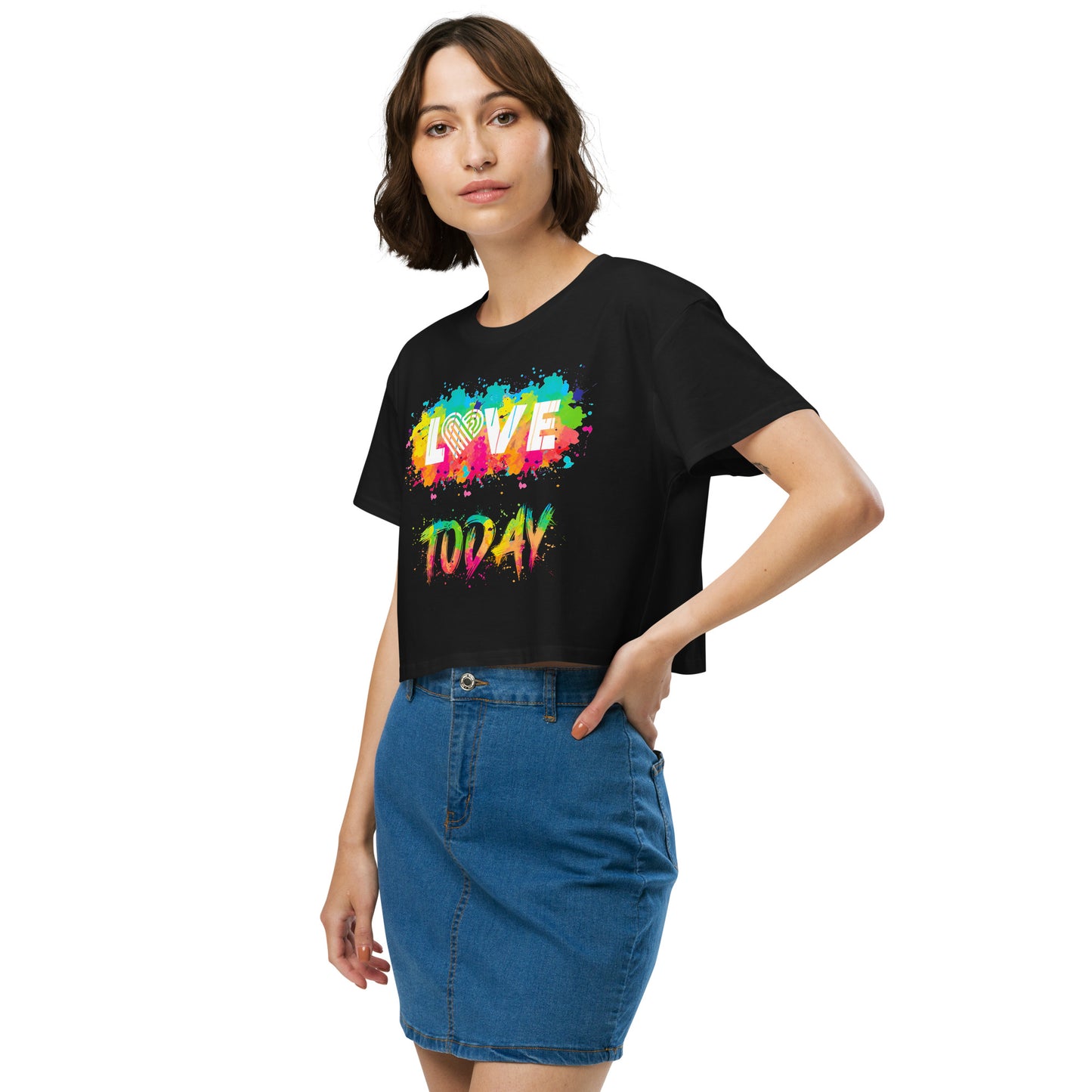 Rainbow Splash Crop Top