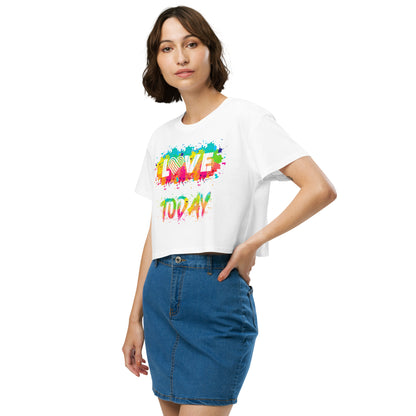 Rainbow Splash Crop Top