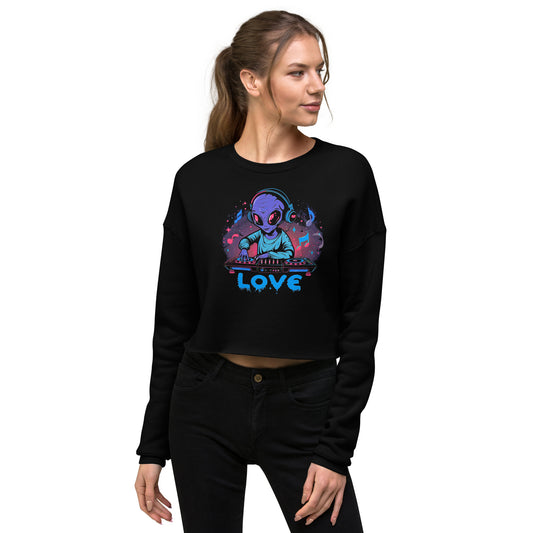 Galactic Groove Crop Sweatshirt