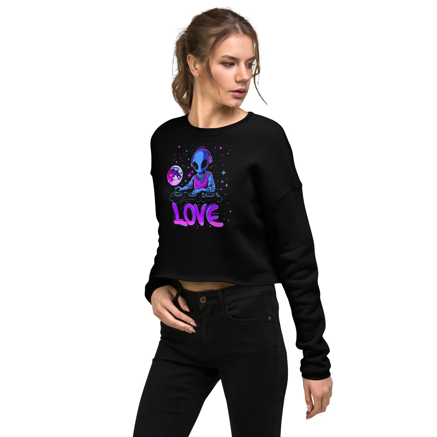 Cosmic Beats Crop Sweatshirt