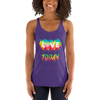 Rainbow Splash Racerback Tank