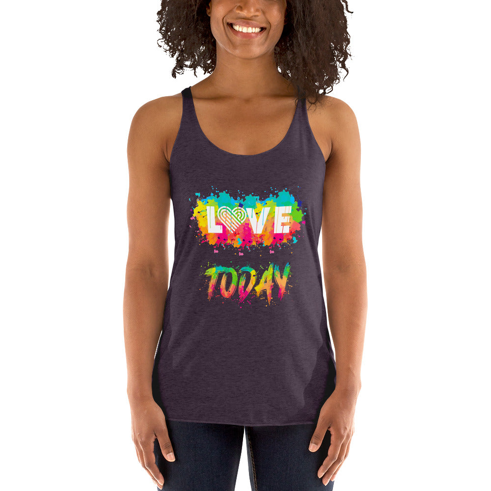 Rainbow Splash Racerback Tank