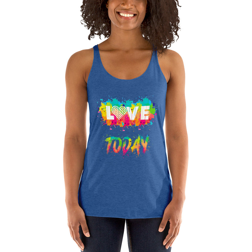 Rainbow Splash Racerback Tank