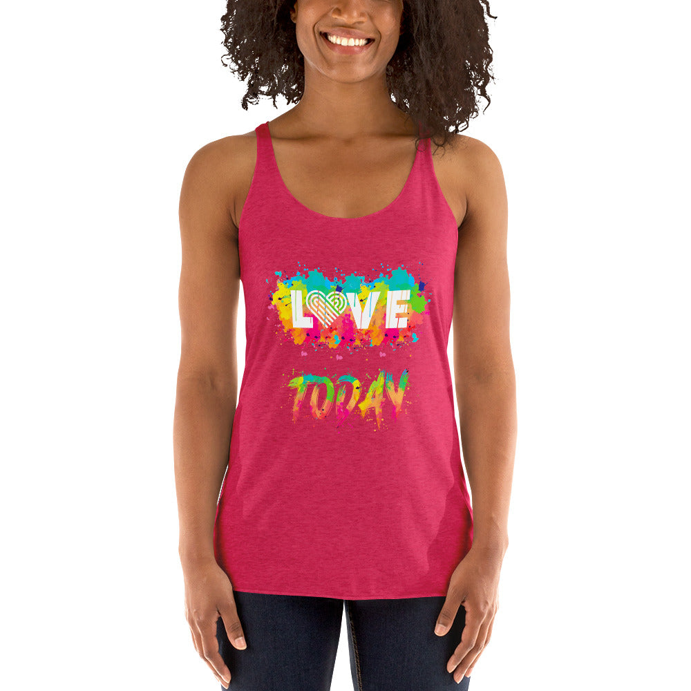 Rainbow Splash Racerback Tank