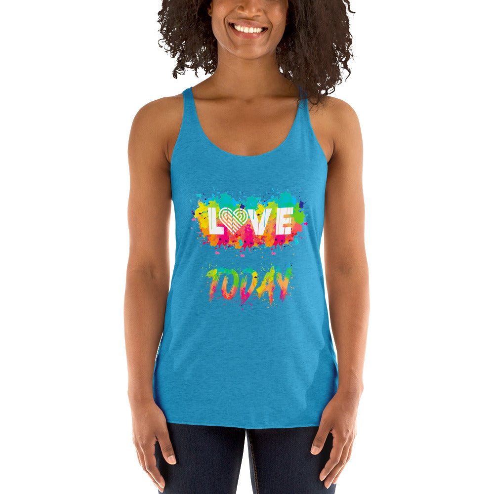 Rainbow Splash Racerback Tank